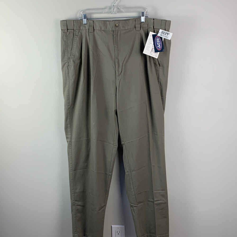 Vintage REPP Men’s Pleated Khaki Trousers with Waist Eze NEW!